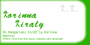 korinna kiraly business card